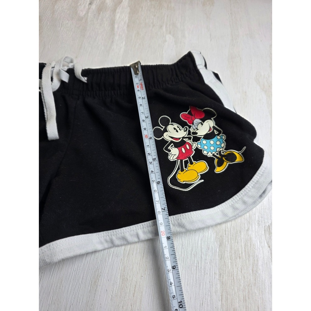 Disney Mickey Minnie Mouse Dolphin Shorts Black White Kids Y2K Classic Athletic - Picture 3 of 5
